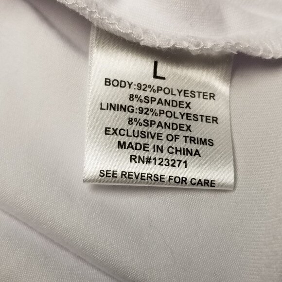 Cult Favorite White Halter Top Low Back Tank Size Large 4th of July Summer NWT - Picture 6 of 7